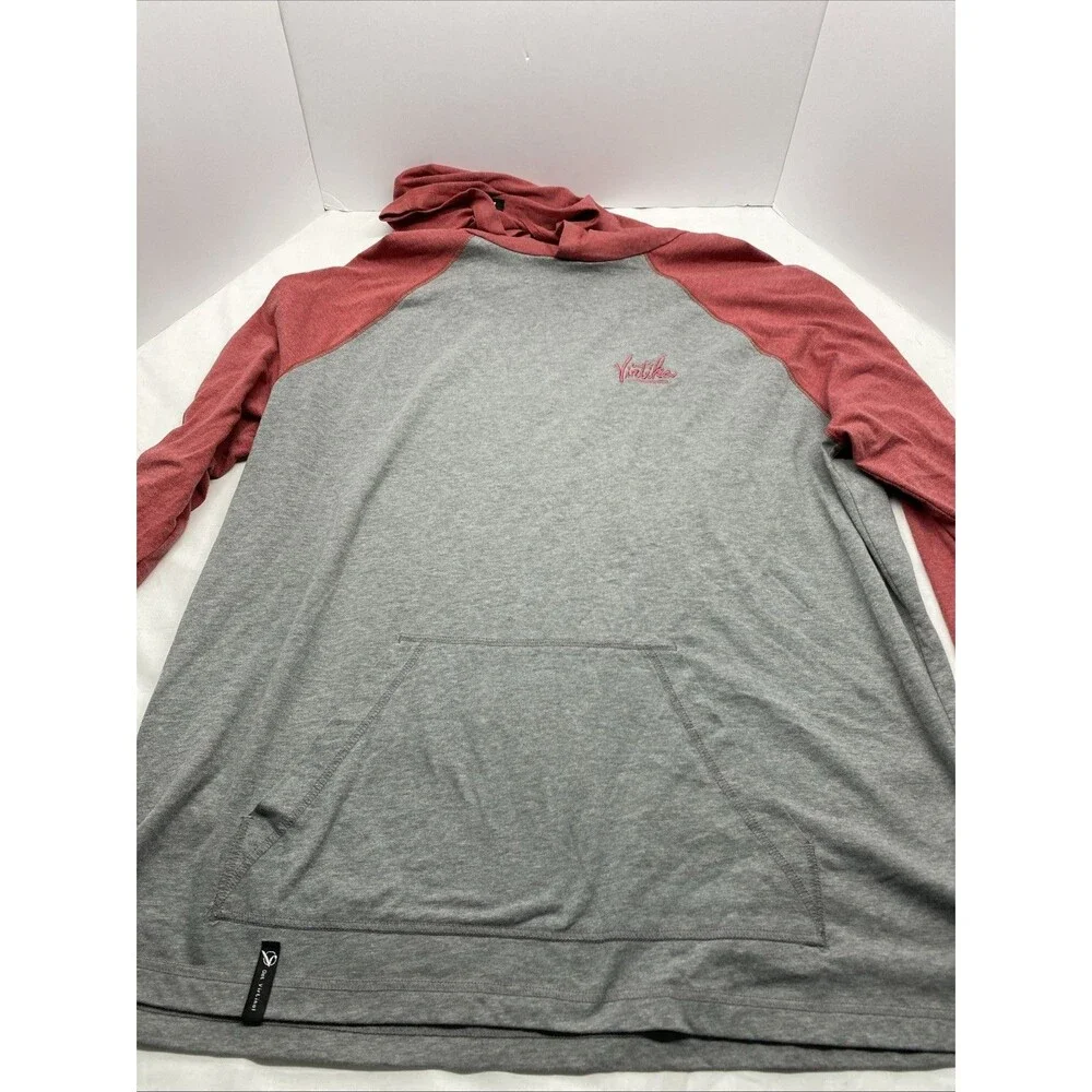 Virtika Tall Fit Raglan Hoodie | Grey & Red | 2XL Steez Streetwear